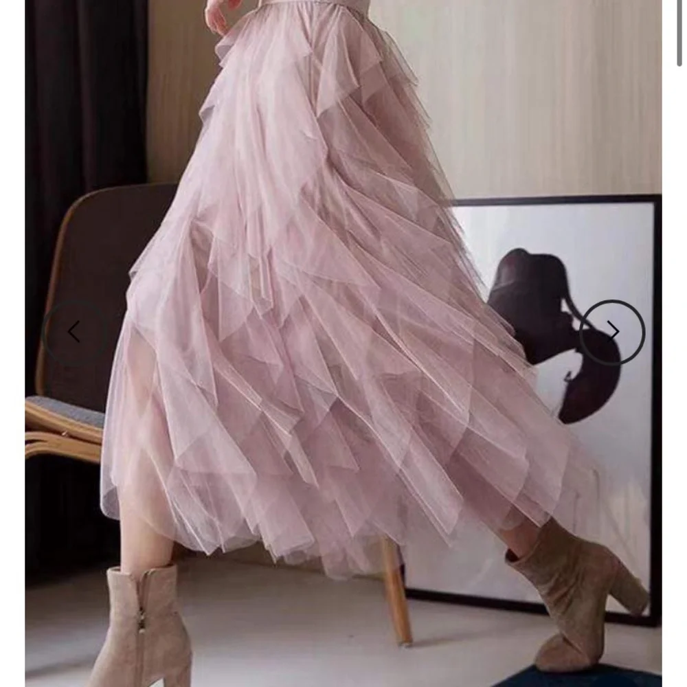 VICI /Allegro/ Ruffle Tulle Pink Midi Skirt NWT’s - Picture 9 of 9
